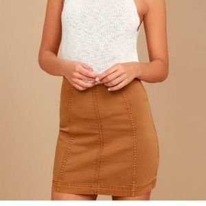 Free People denim skirt